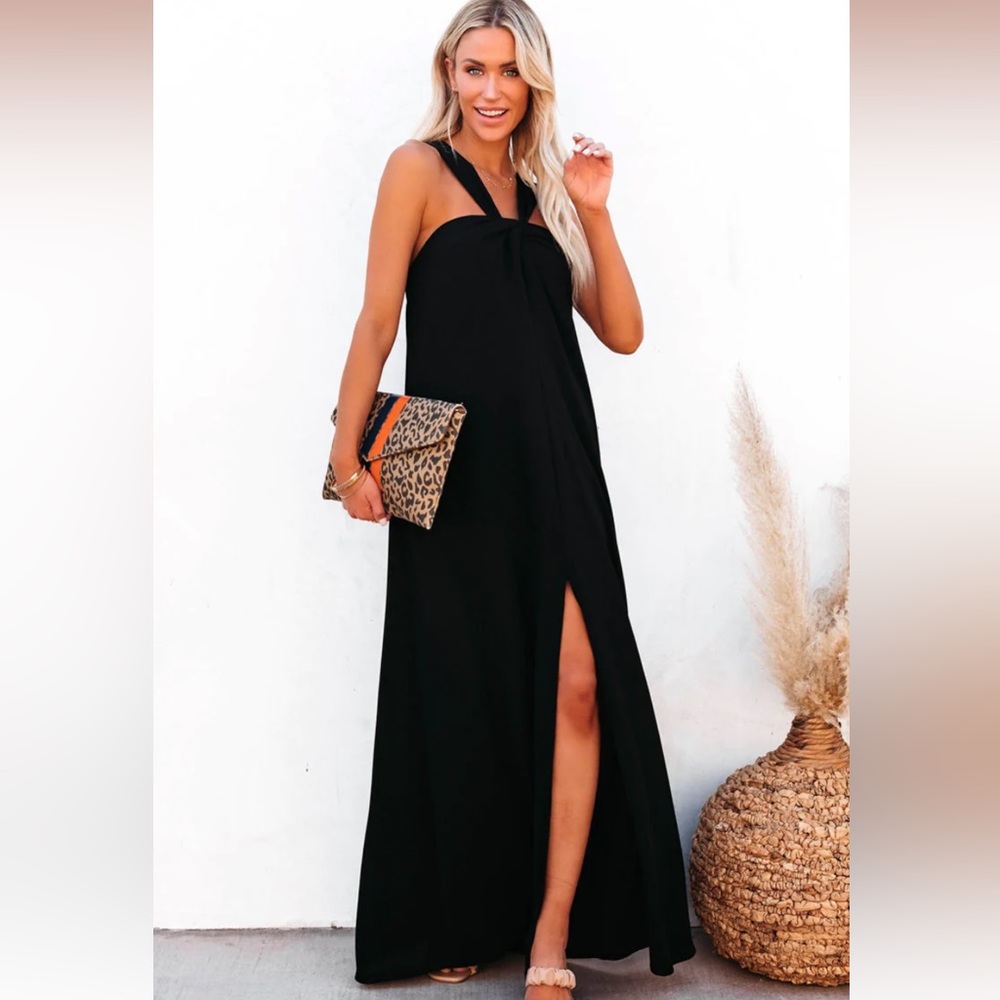 Vicki Black Maxi dress size small NWOT